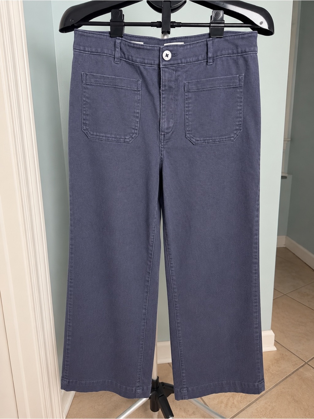 LOFT Outlet Palmer Wide Leg Gray Pants Size 14